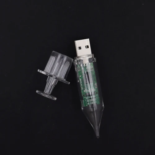 Clé USB forme seringue médicale transparente 16 Go