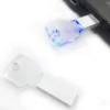 Clé usb en forme de clé 16 go en verre cristal Clé USB transparente en forme de clé. 16 Go